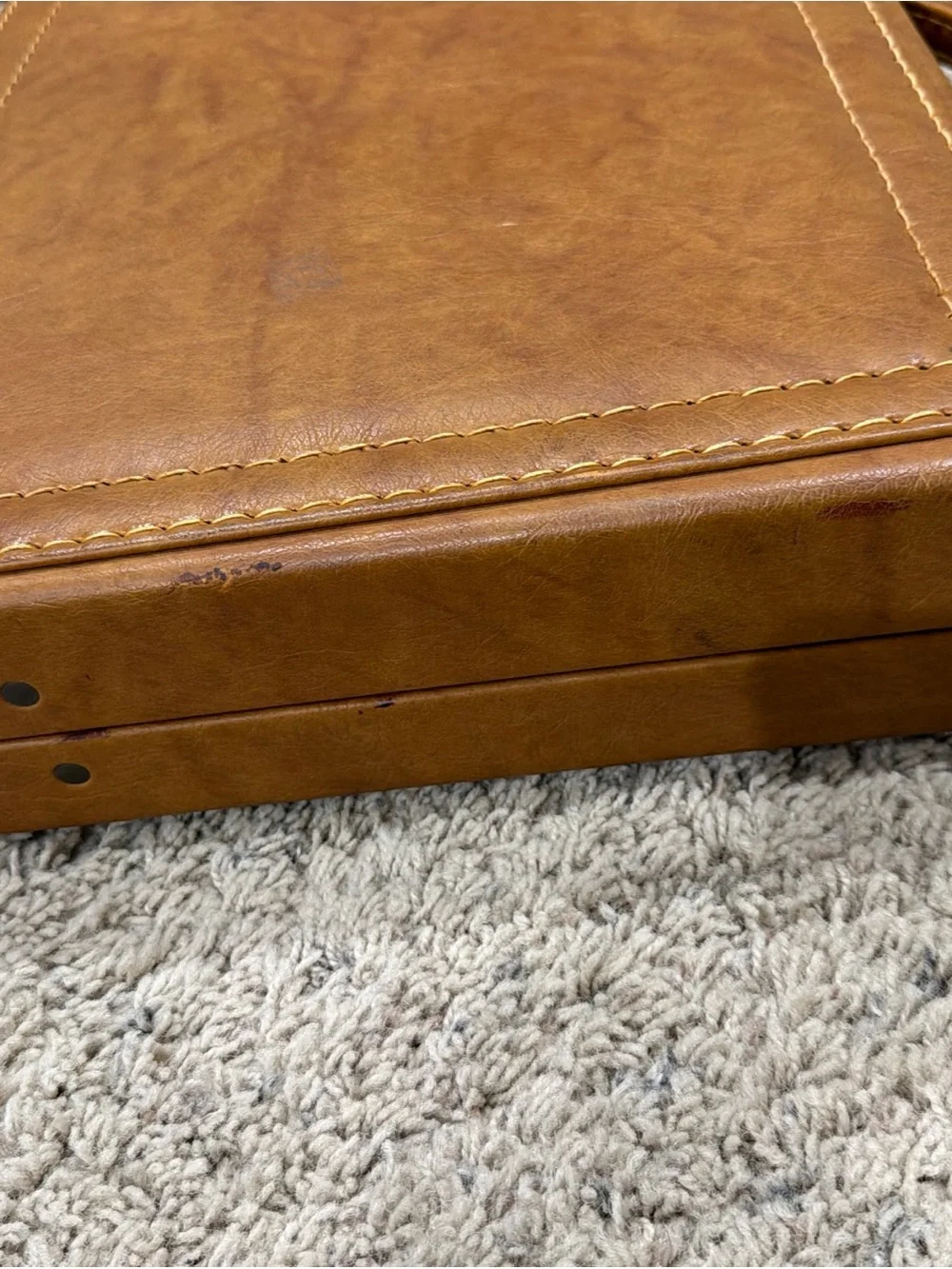 U.S. Luggage Leather ? Locking Vintage Brief Case Business Professional Attaché